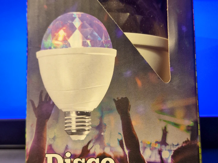 Roterande liten led-discokula