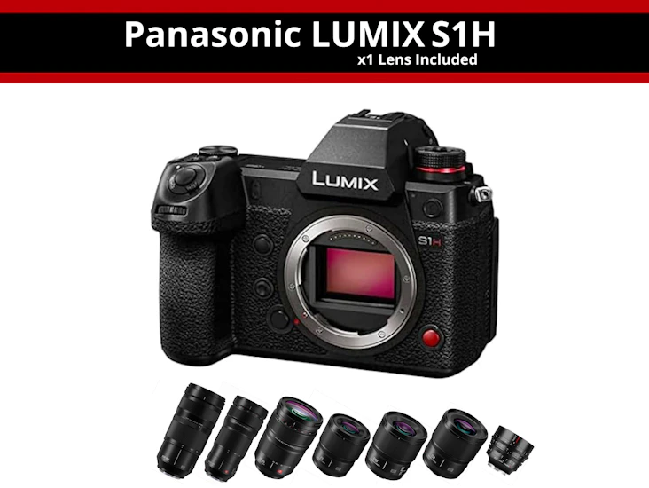 Panasonic lumix s1h + one panasonic lens