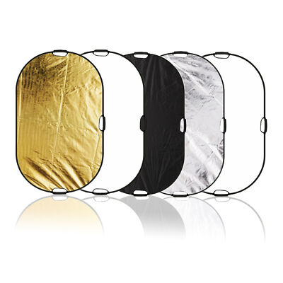 Pro 5-1 bounce, diff, neg, silver, gold pop up reflector kit 