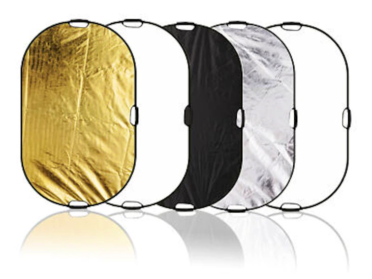 Pro 5-1 bounce, diff, neg, silver, gold pop up reflector kit