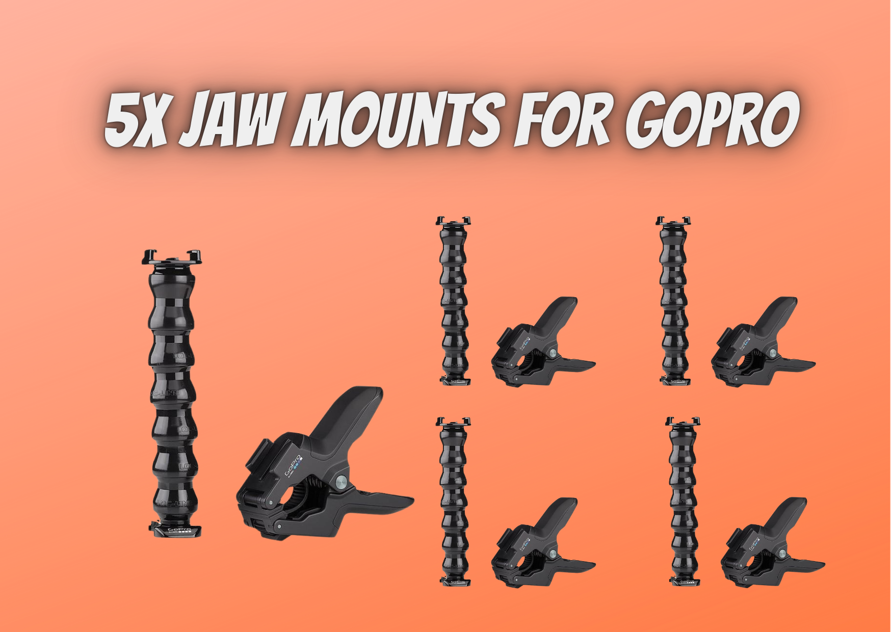 5x jaw for gopro , gopro accessories mounts mount action 