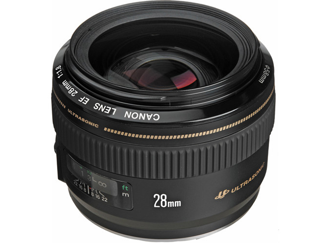 Canon 28mm f/1.8 ef mount prime lens