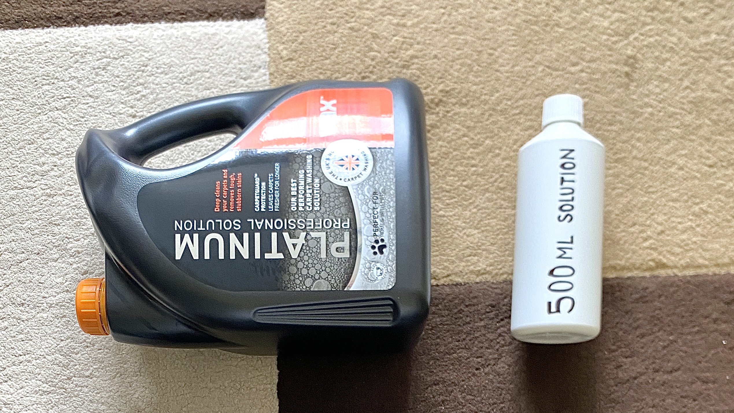 500ml bottle of vax platinum carpet solution