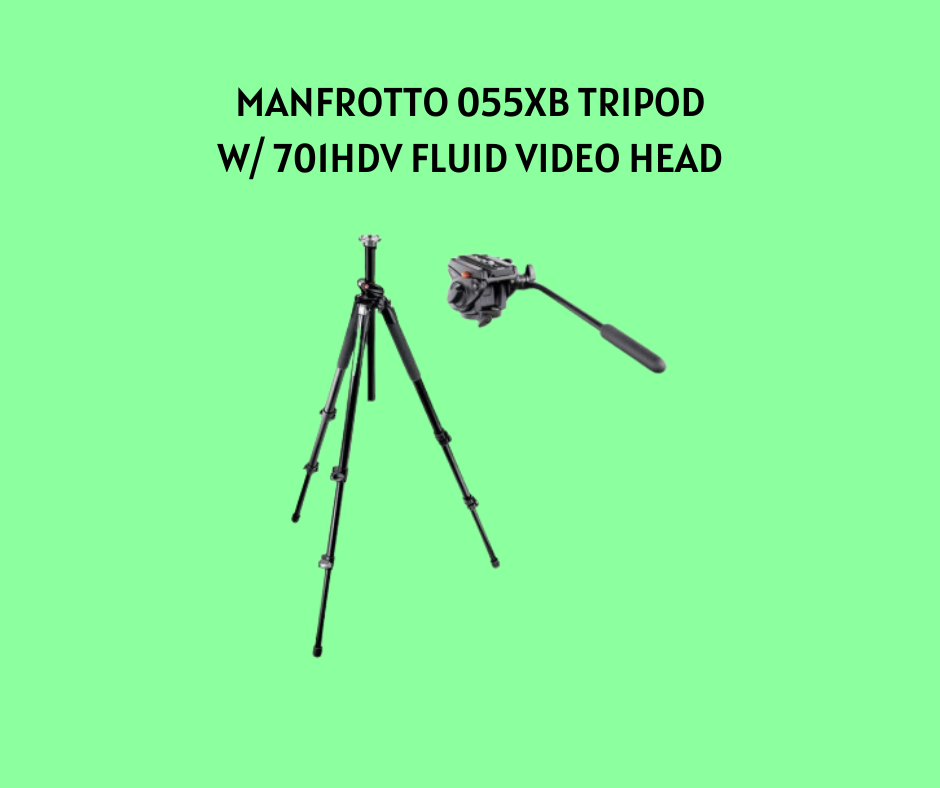 Manfrotto 055xb tripod w/ 701hdv fluid video head