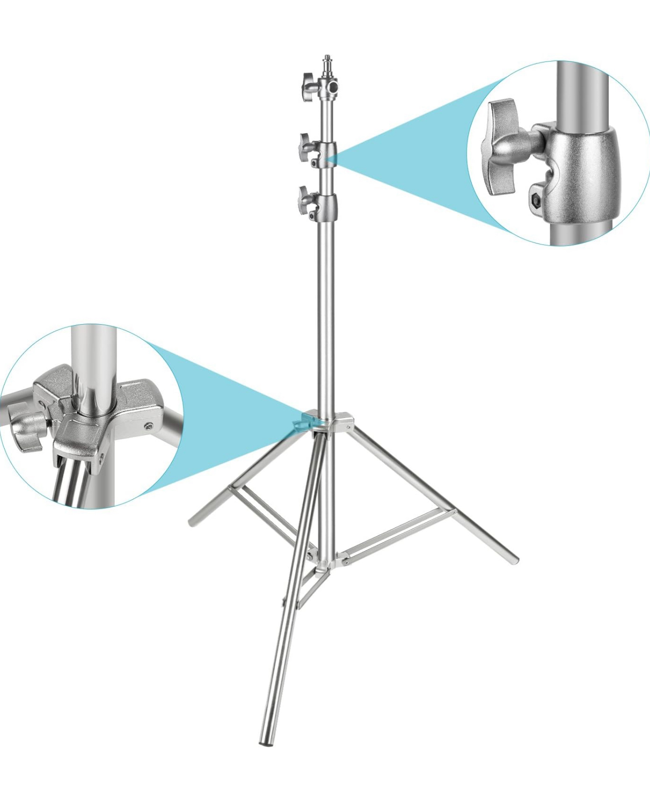 Neewer 260cm heavy-duty stainless steel light stand – adjustable & stable 