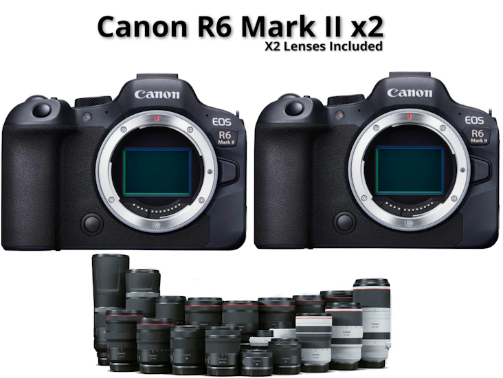 Canon r6 mark ii + x2 lenses (canon r6mii )