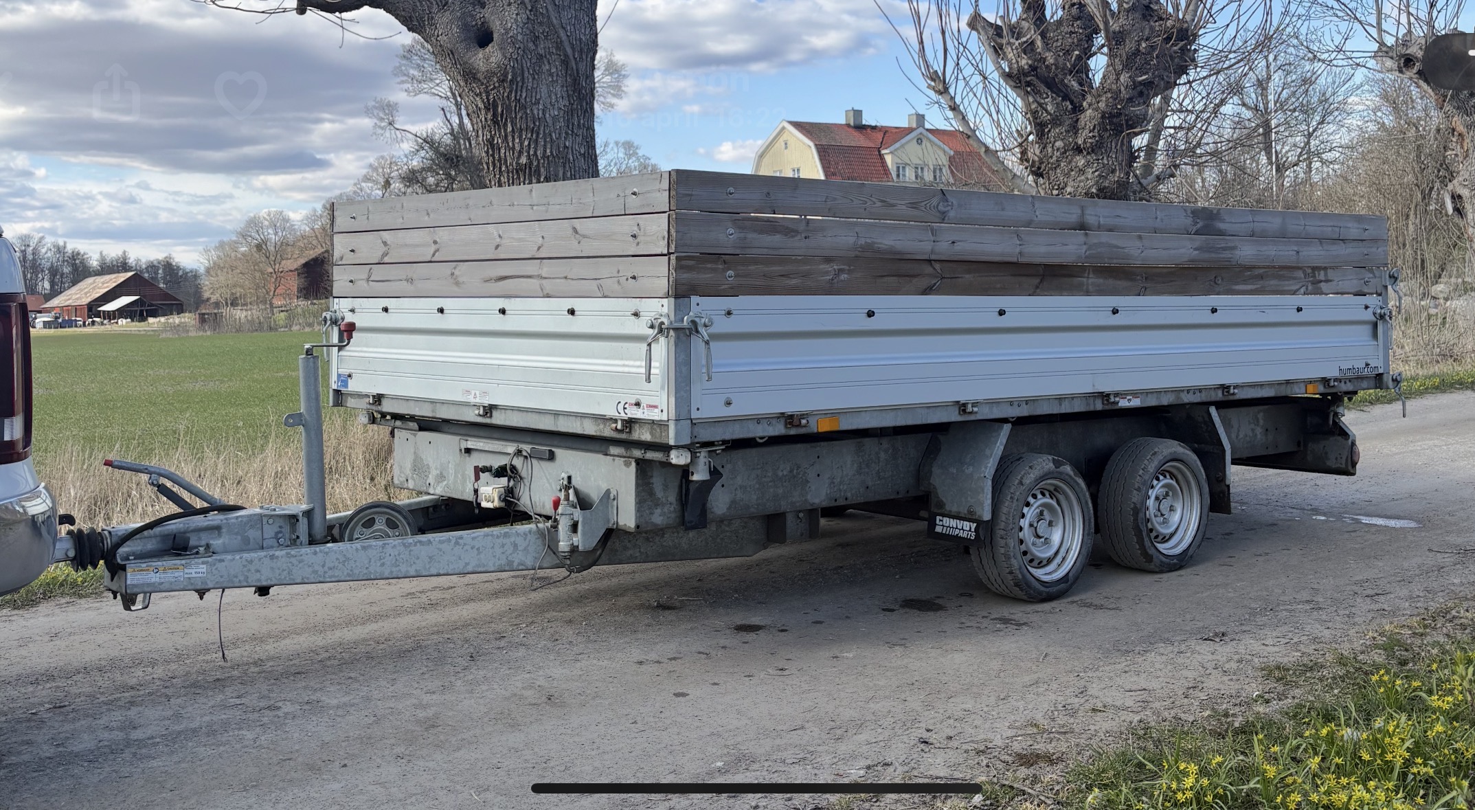 Humbaur htk3500, el tippsläp 