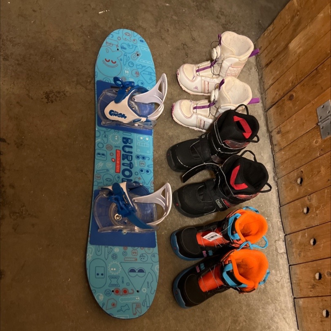 Snowboard for barn med sko