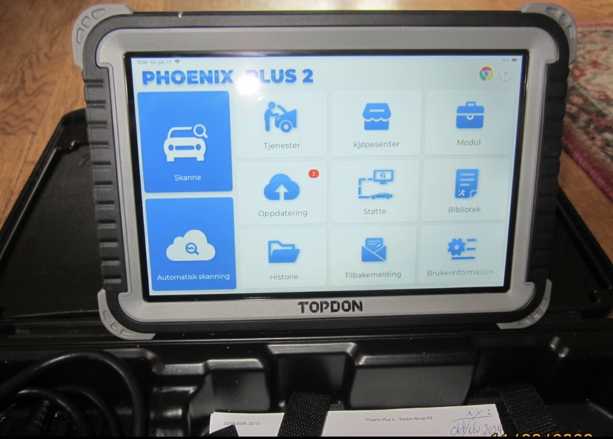 Leies ut – topdon phoenix plus 2 profesjonell diagnosetester