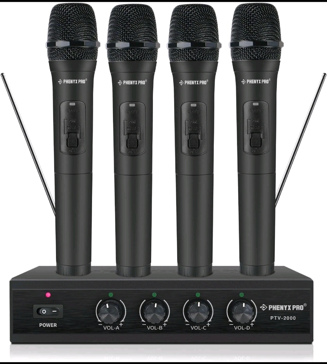 Phenyx pro wireless microphone system 4 channel