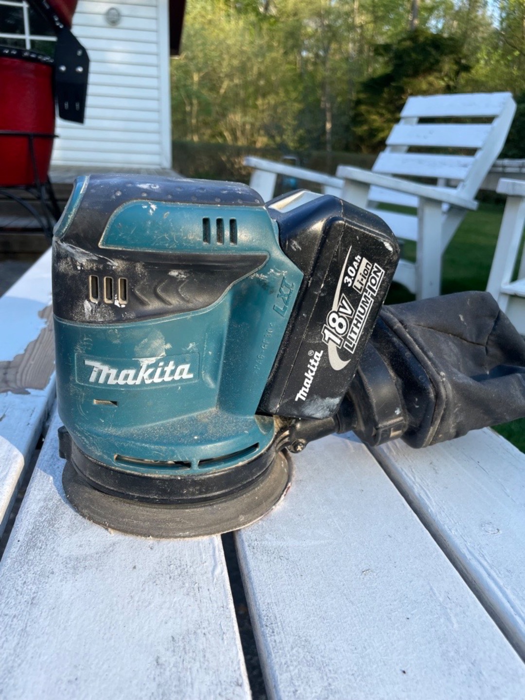 Makita excenterslip 2 batterier 
