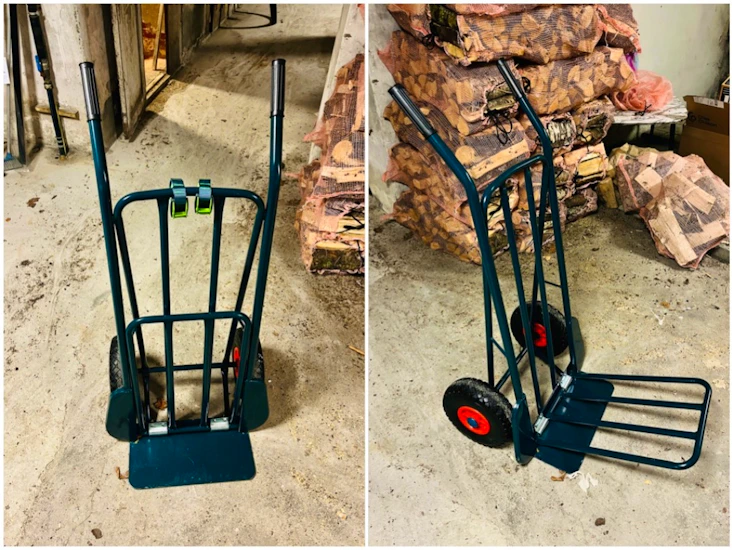 Sekketralle maks 250kg m/harde hjul