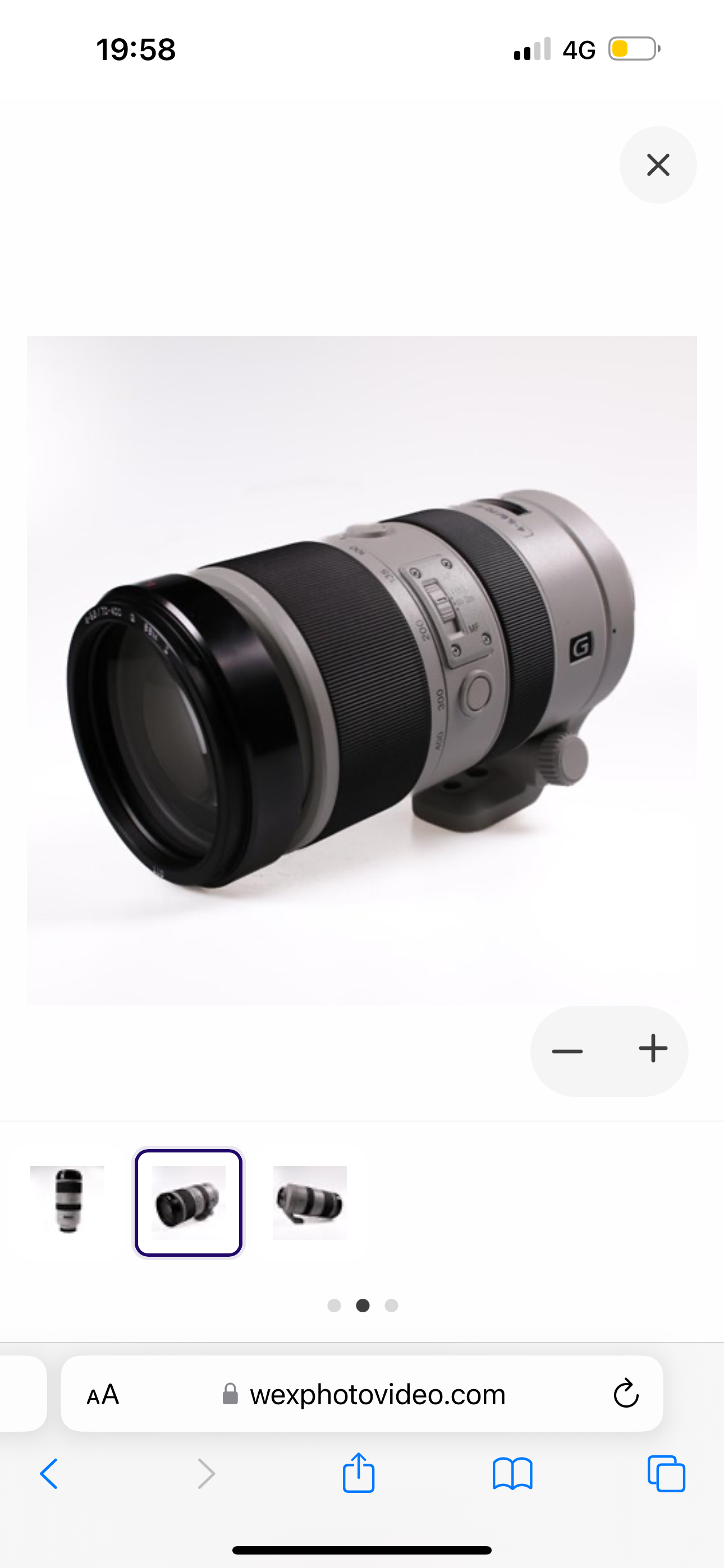 Sony 70 - 400 f 4 5.6 g ssm lense