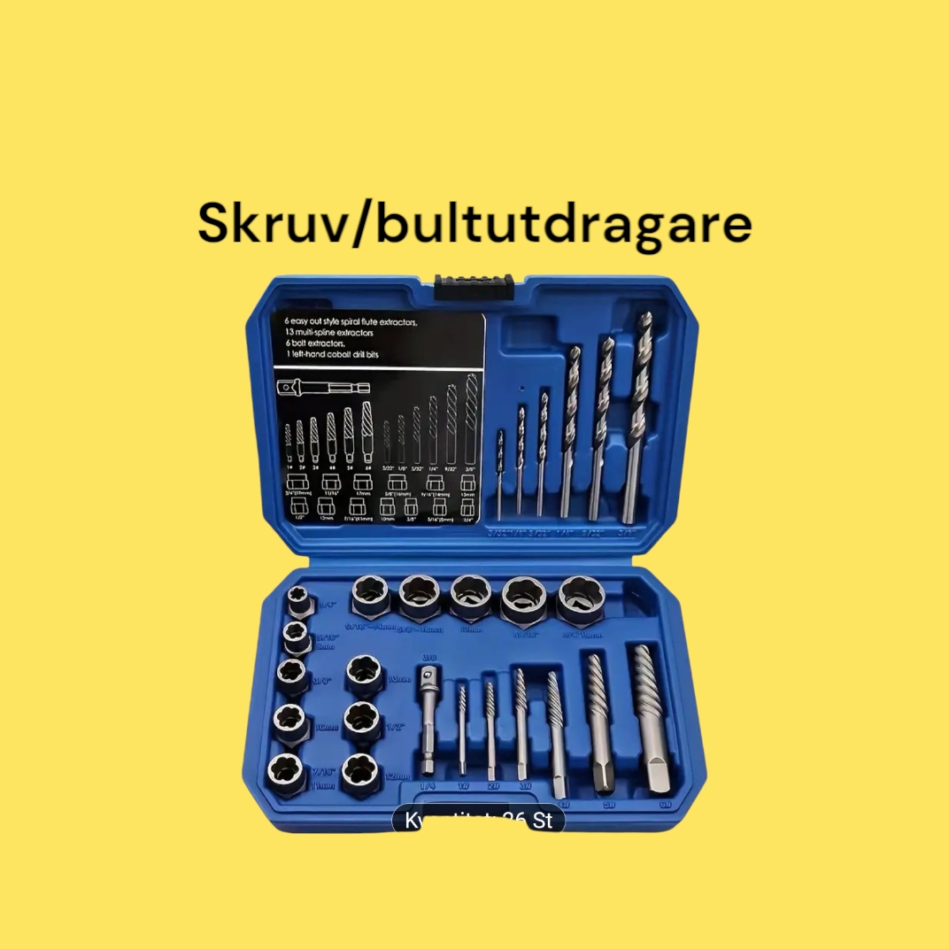 1 paket med skruv / bultutdragare / mutterspräckare 