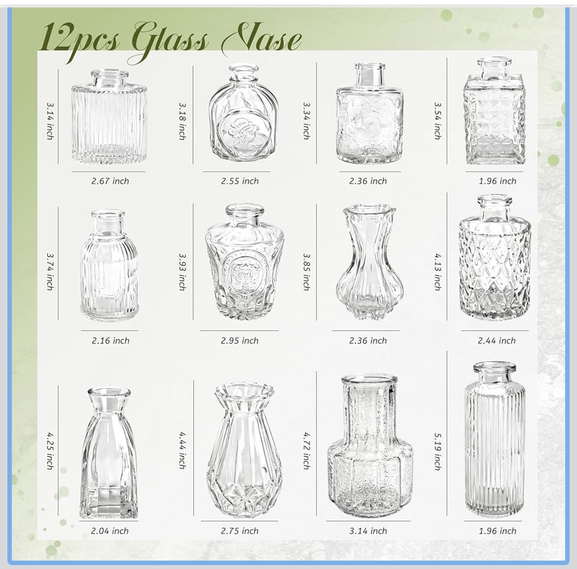 Clear bud vases