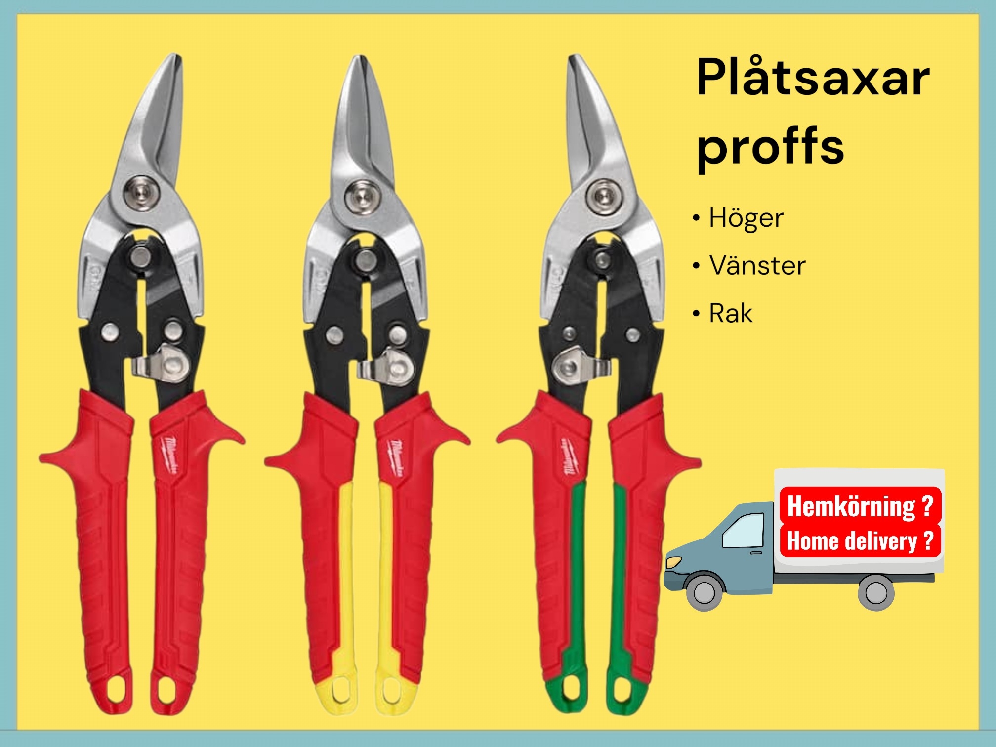 Plåtsax höger/vänster/rak proffs