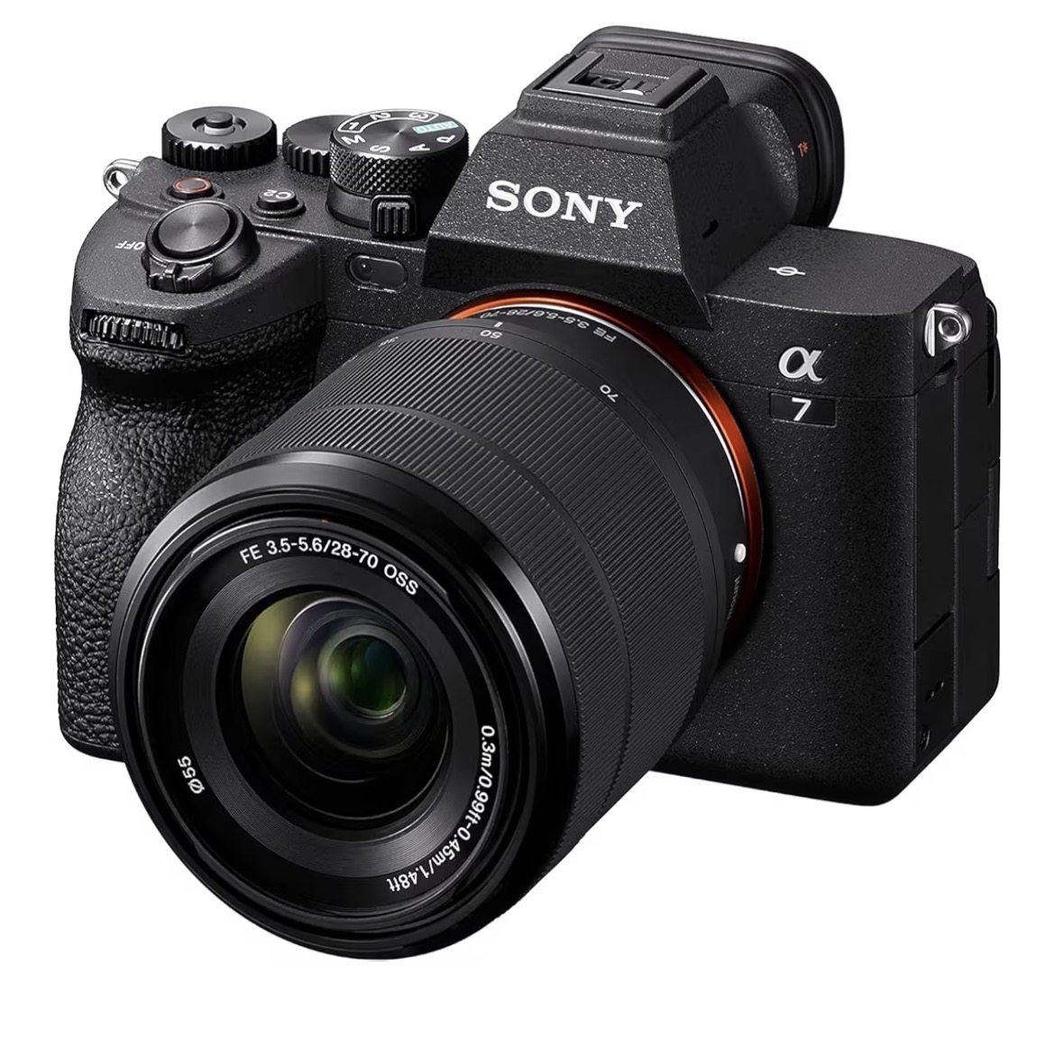 Sony alpha 7iv full-frame mirrorless camera with 28-70mm lens
