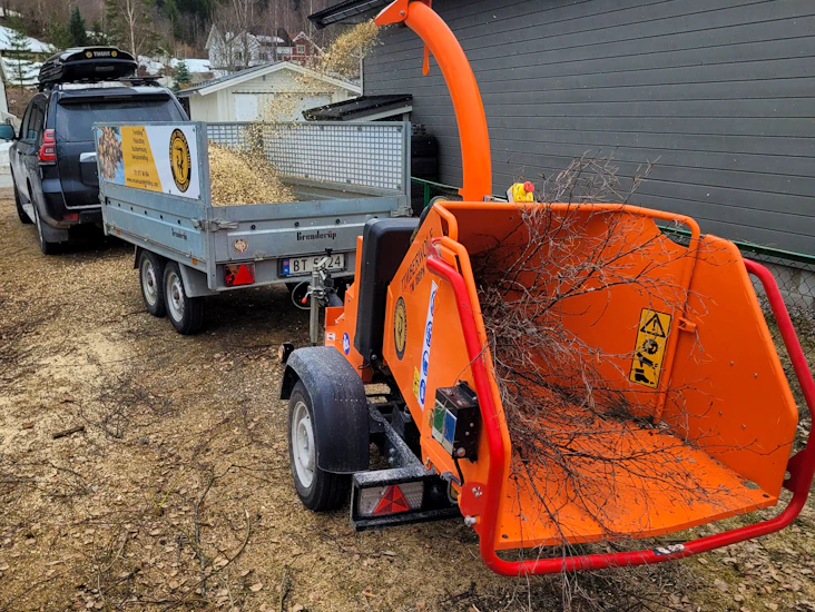 Bensindrevet flishugger