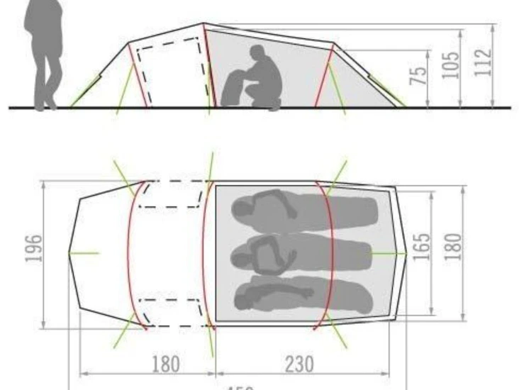 Tält, 4-säsongs vaude ferret xt 3 personer