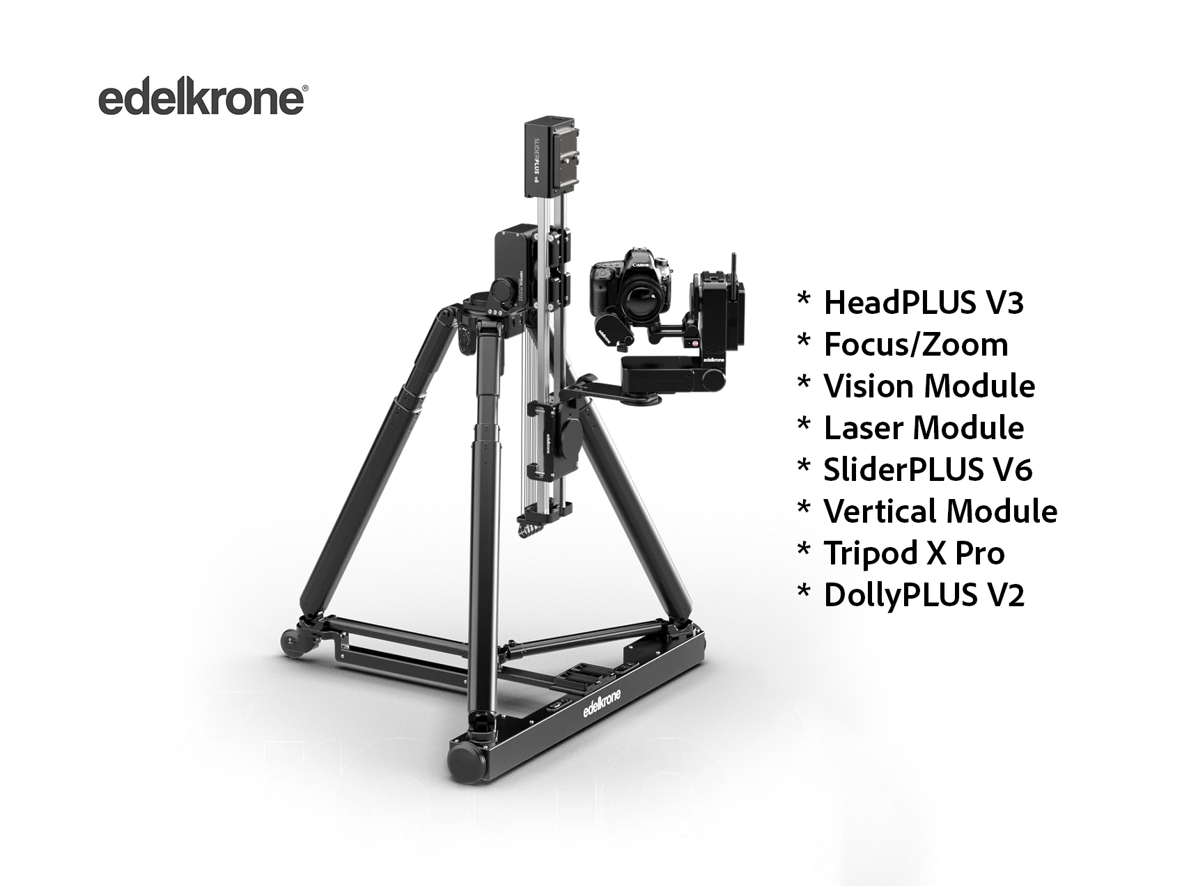 Edelkrone  sliderplus v6 - headplus 3 - jib - slider - custom 