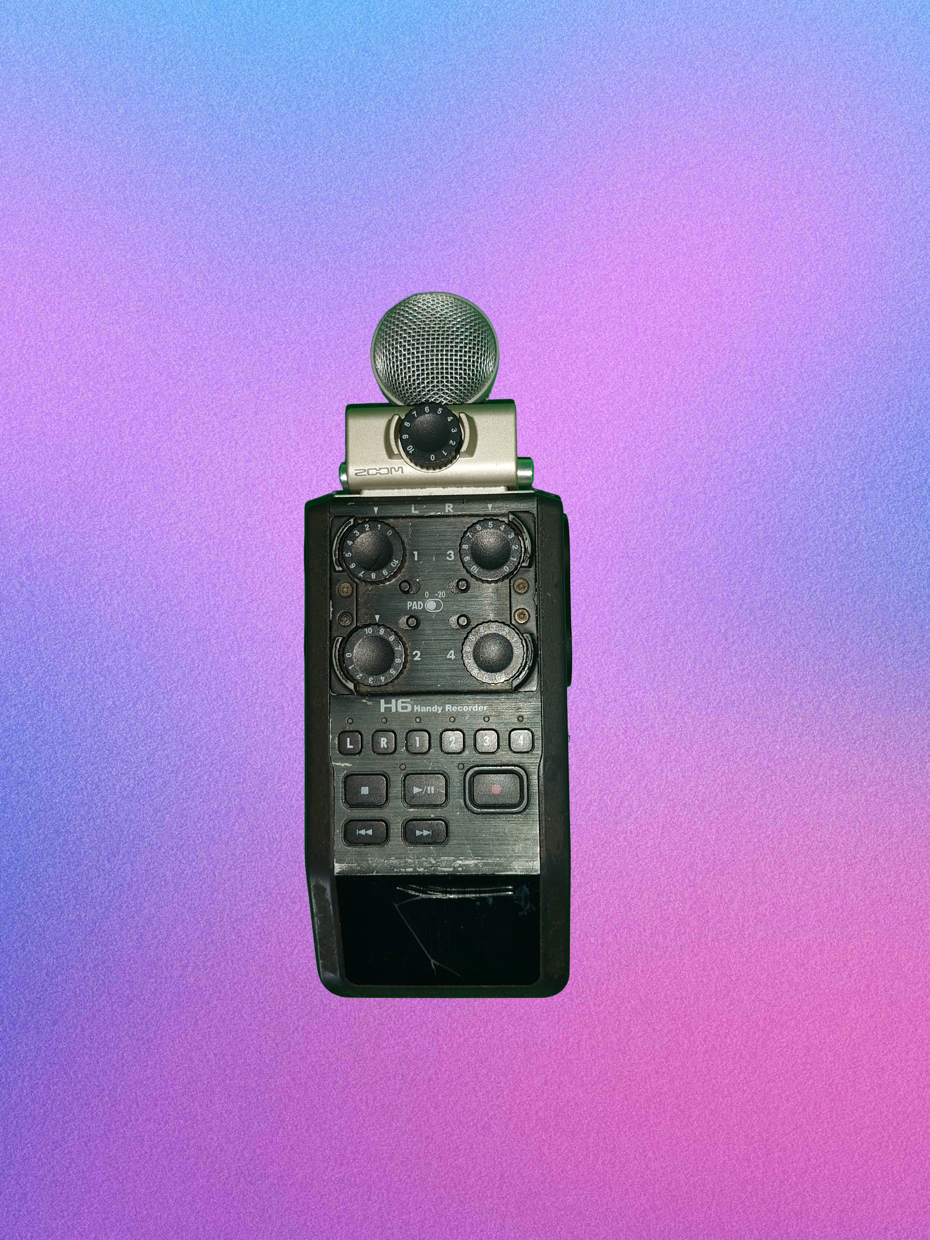 Zoom h6 + ms input + sd card + batteries 