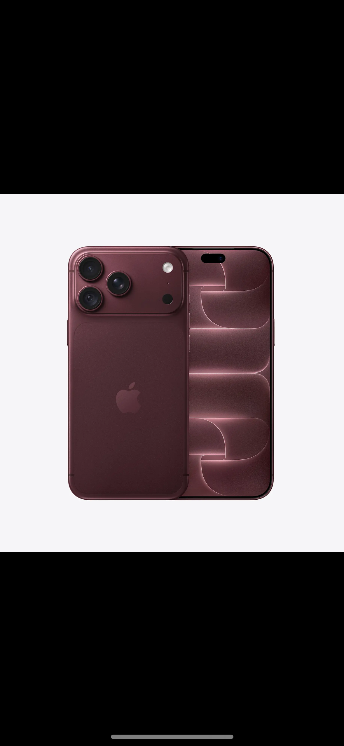 Iphone 18 pro max burgunder til leie
