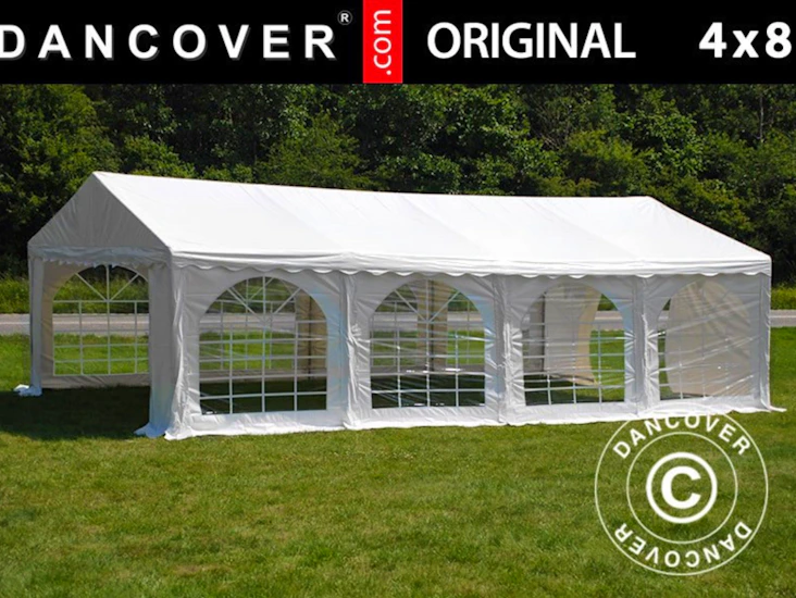 Partytelt 4x8 m til leie