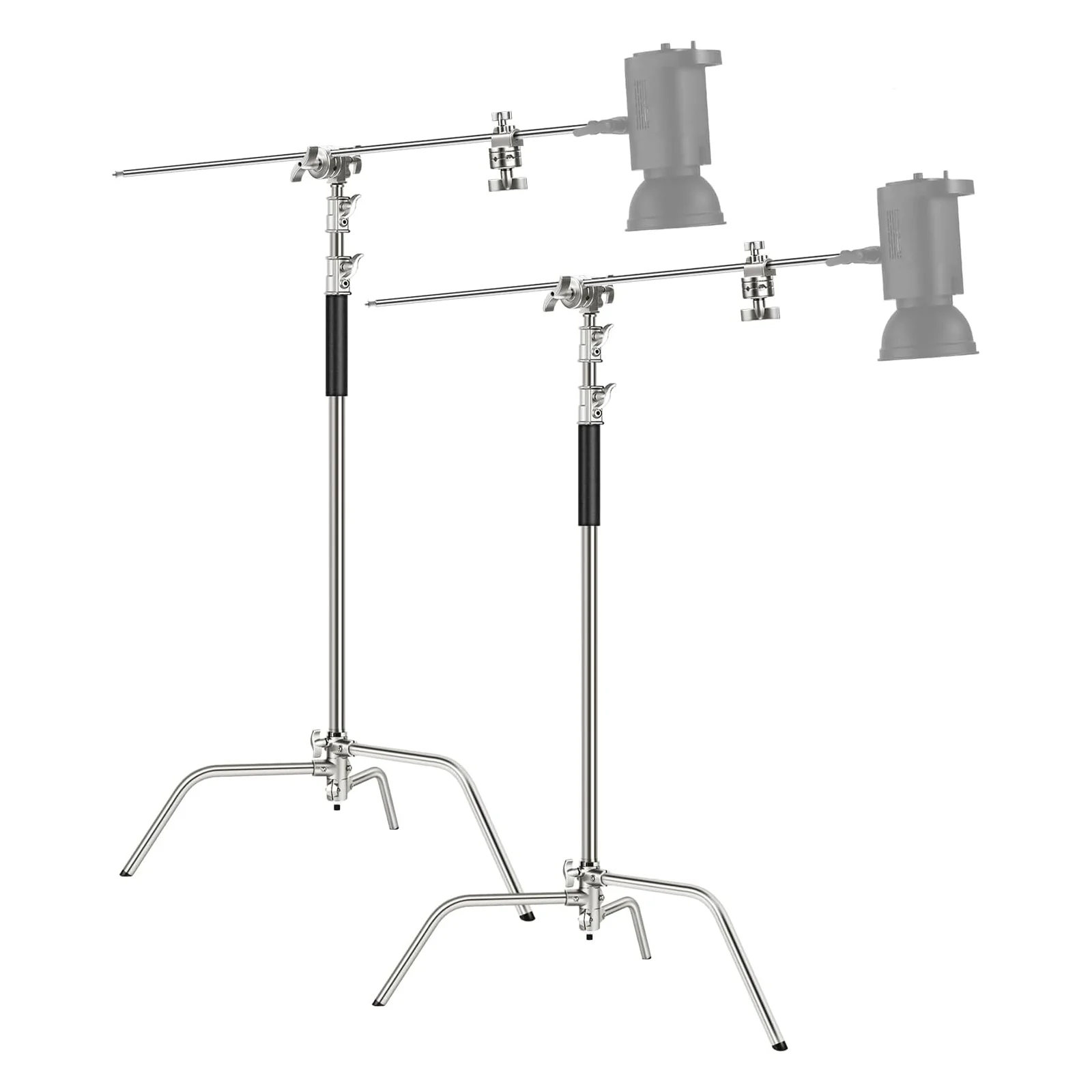 Heavy duty c-stand with knuckle and arm (x2)