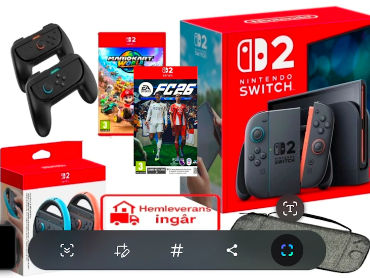 Nintendo switch 2 – komplett paket med 2 spel (mario kart world + fc 26)