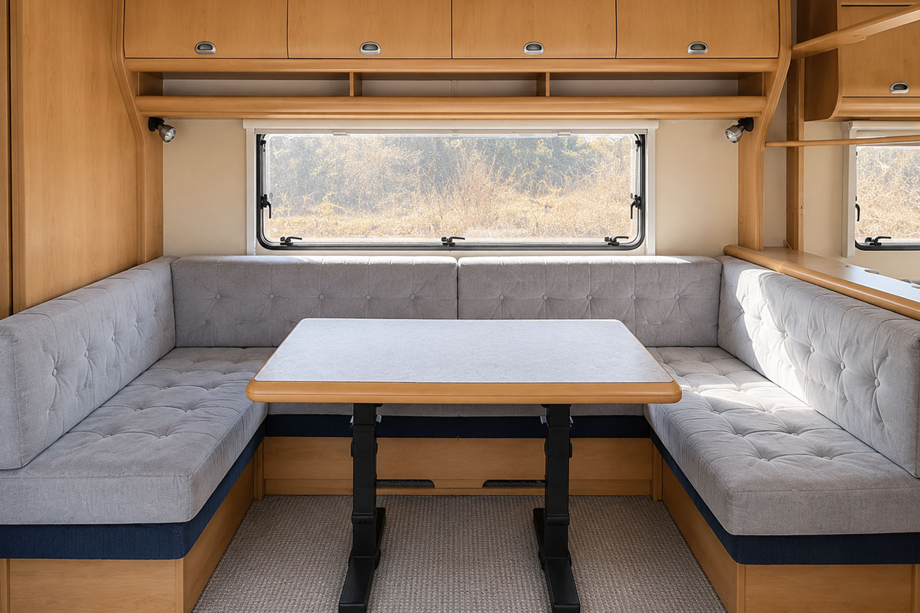 Familjevänlig  husvagn hobby 560 kmfe easy 6 sovplatser 