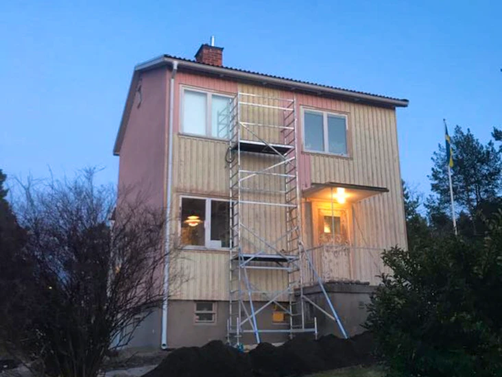 Byggställning med stödben 7 meter i bromma