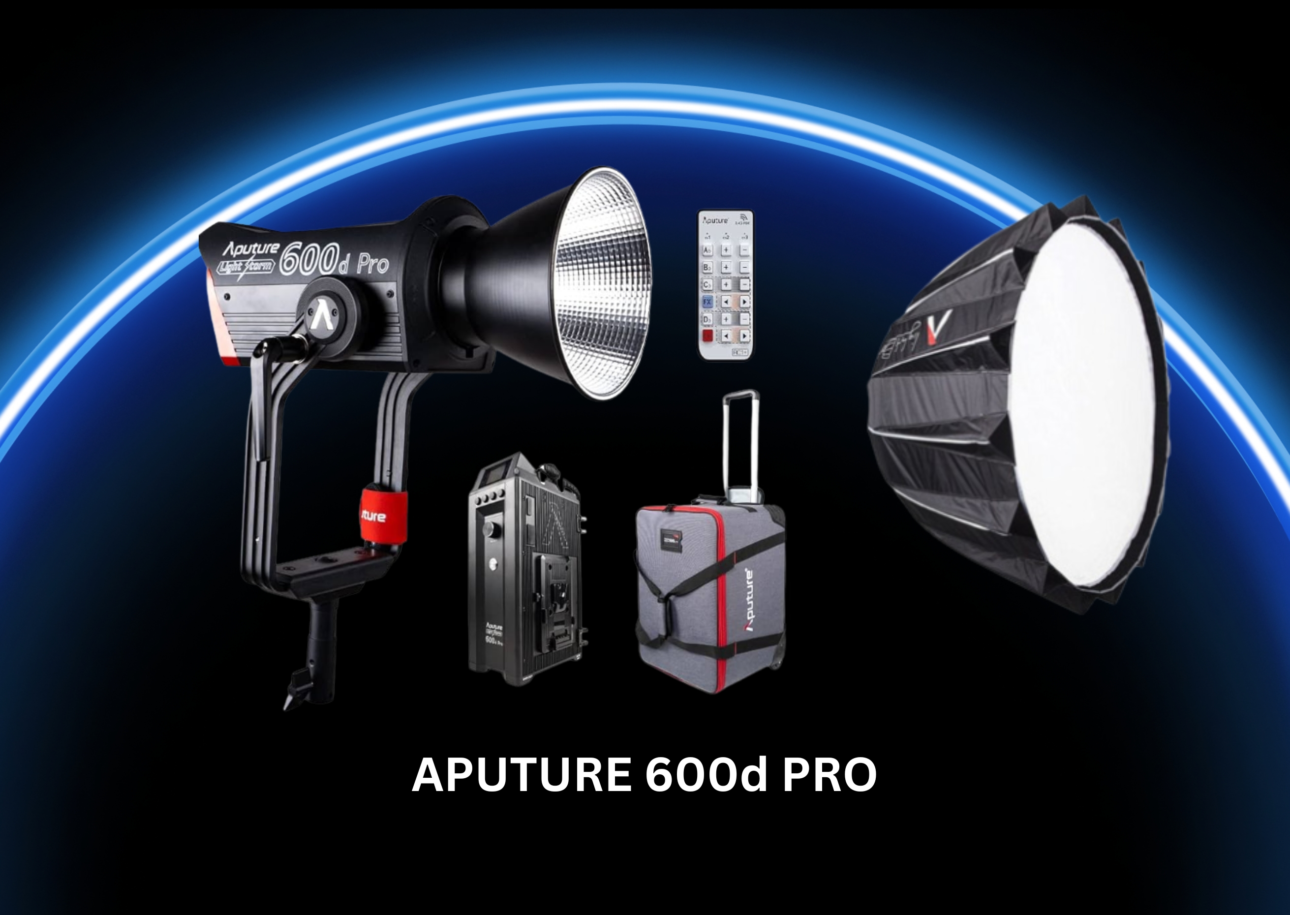 Aputure 600d pro light + light dome ii rent in london