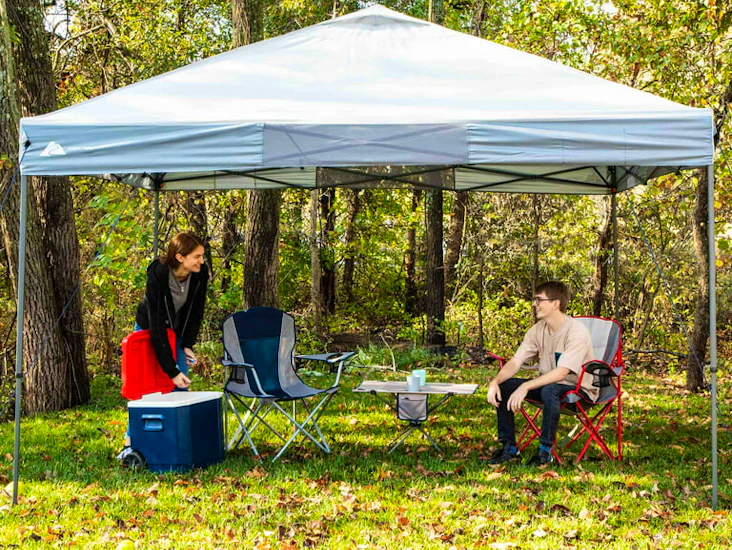 Ozark trail 12' x 12' instant straight leg canopy for camping - gray