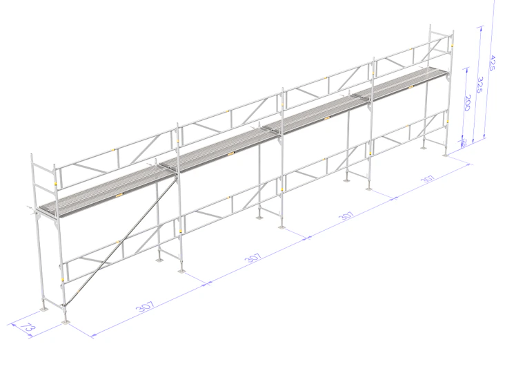 Byggställning aluminium 4 sektioner uthyres