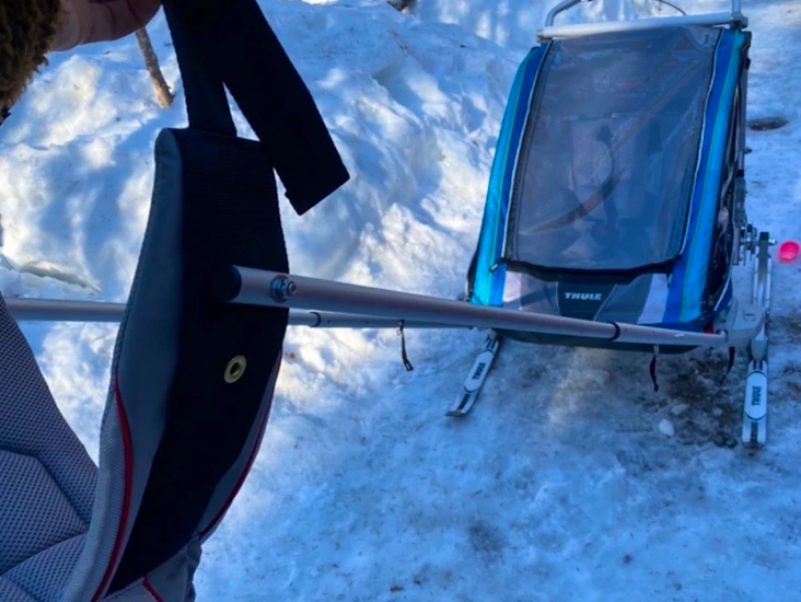 Thule chariot tupla hiihtokärry