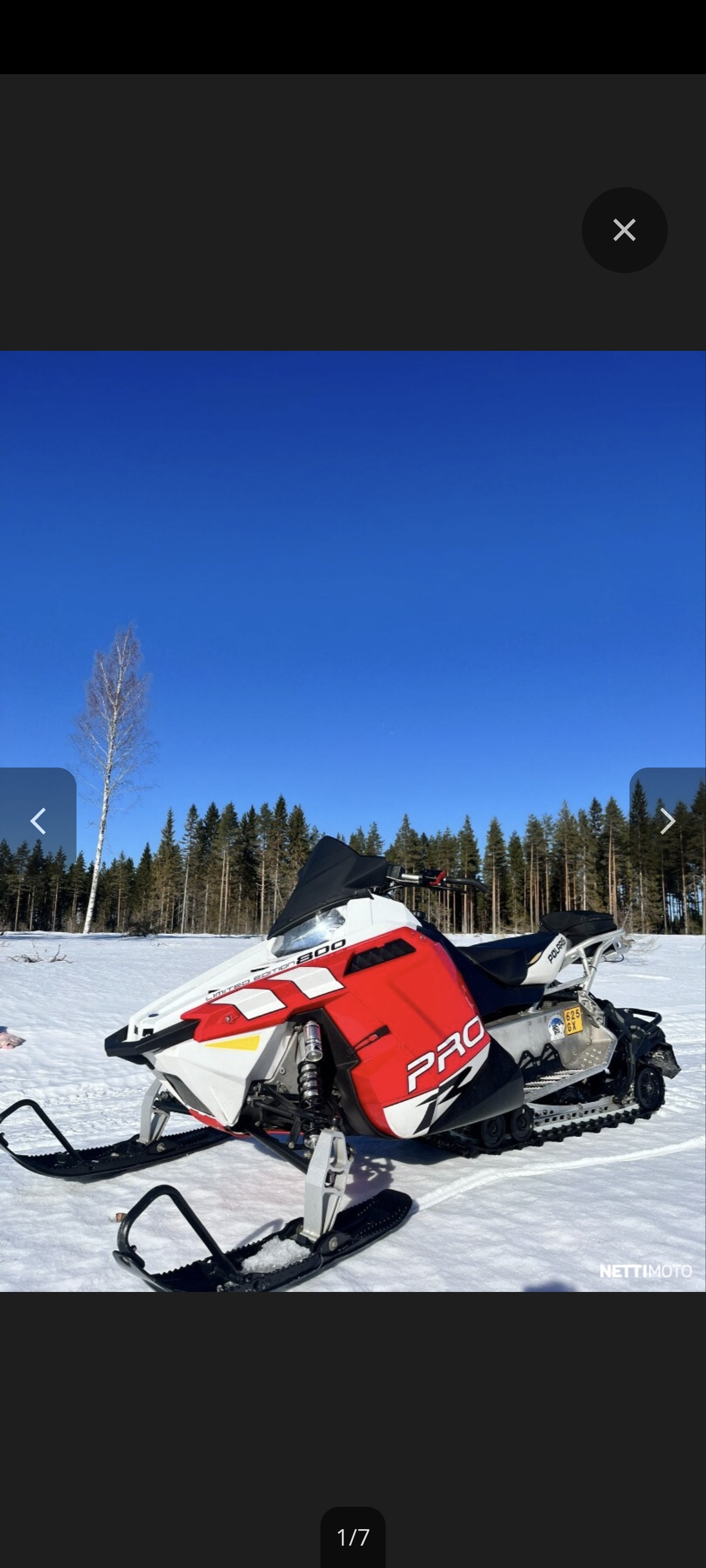 Tehokas moottorikelkka polaris 800 pro r