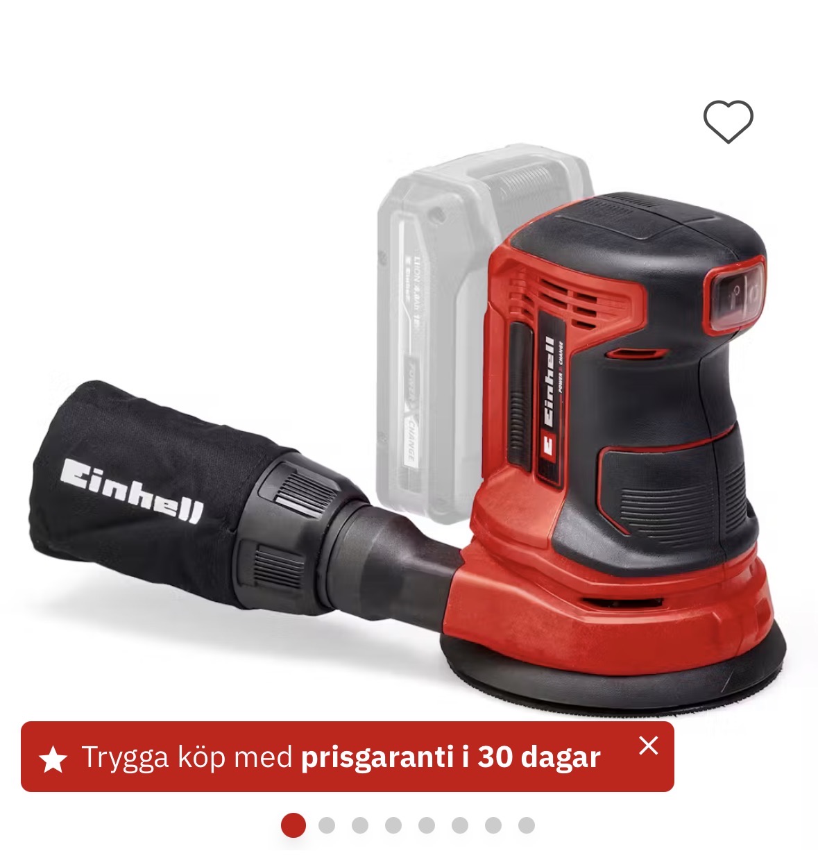 Einhell excenterslip + batteri och laddare