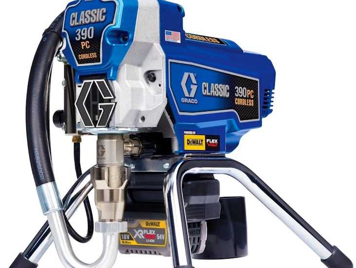 Classic 390 pc cordless airless sprayer, stand, 230v