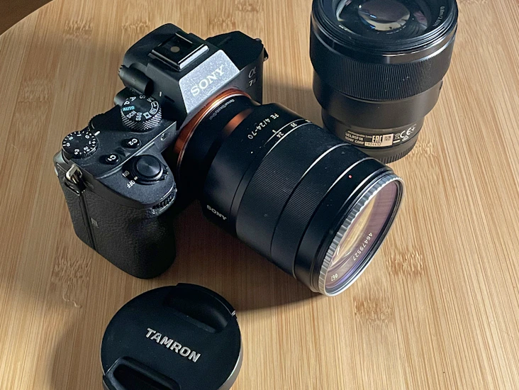 Sony a7iii med objektiv 24-70mm