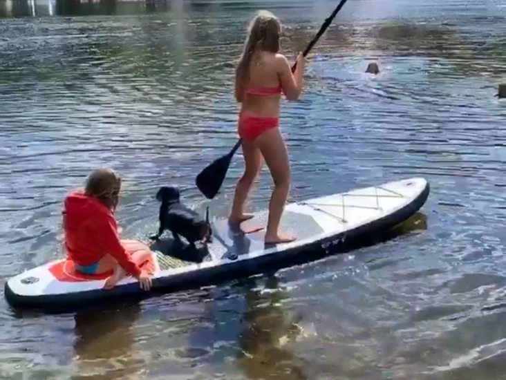 Uppblåsbar sup, paddel, väska, pump