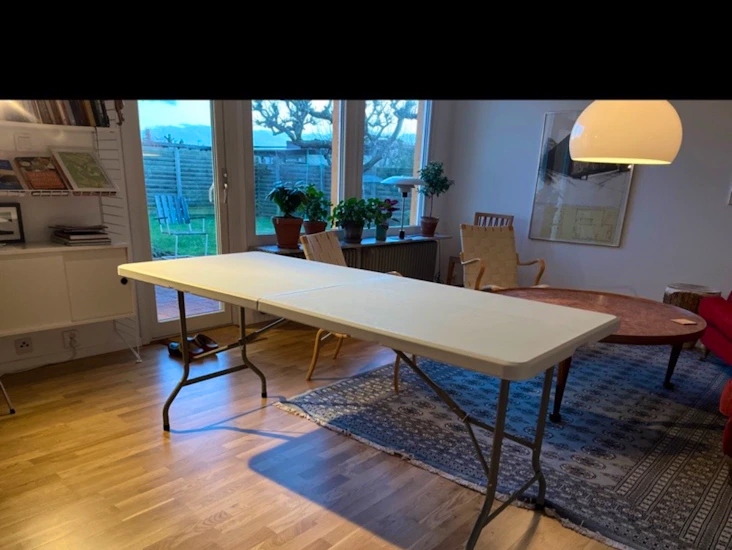 Hopfällbartbord 185x75