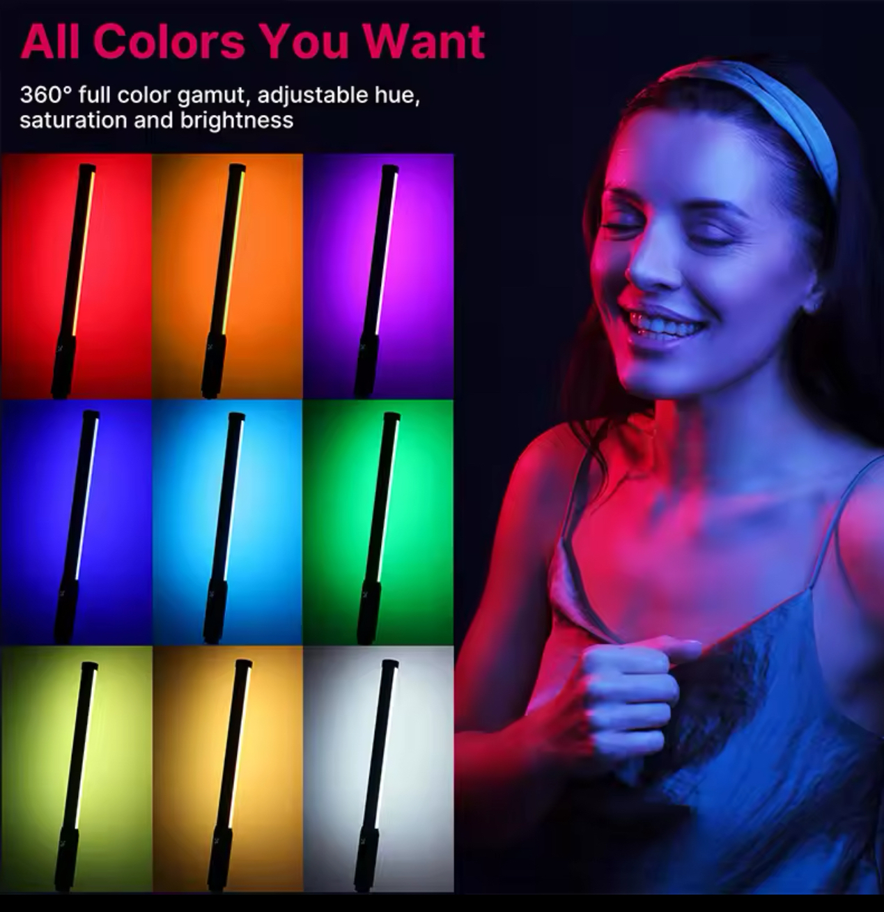 Ulanzi vl119 handheld rgb colorful stick