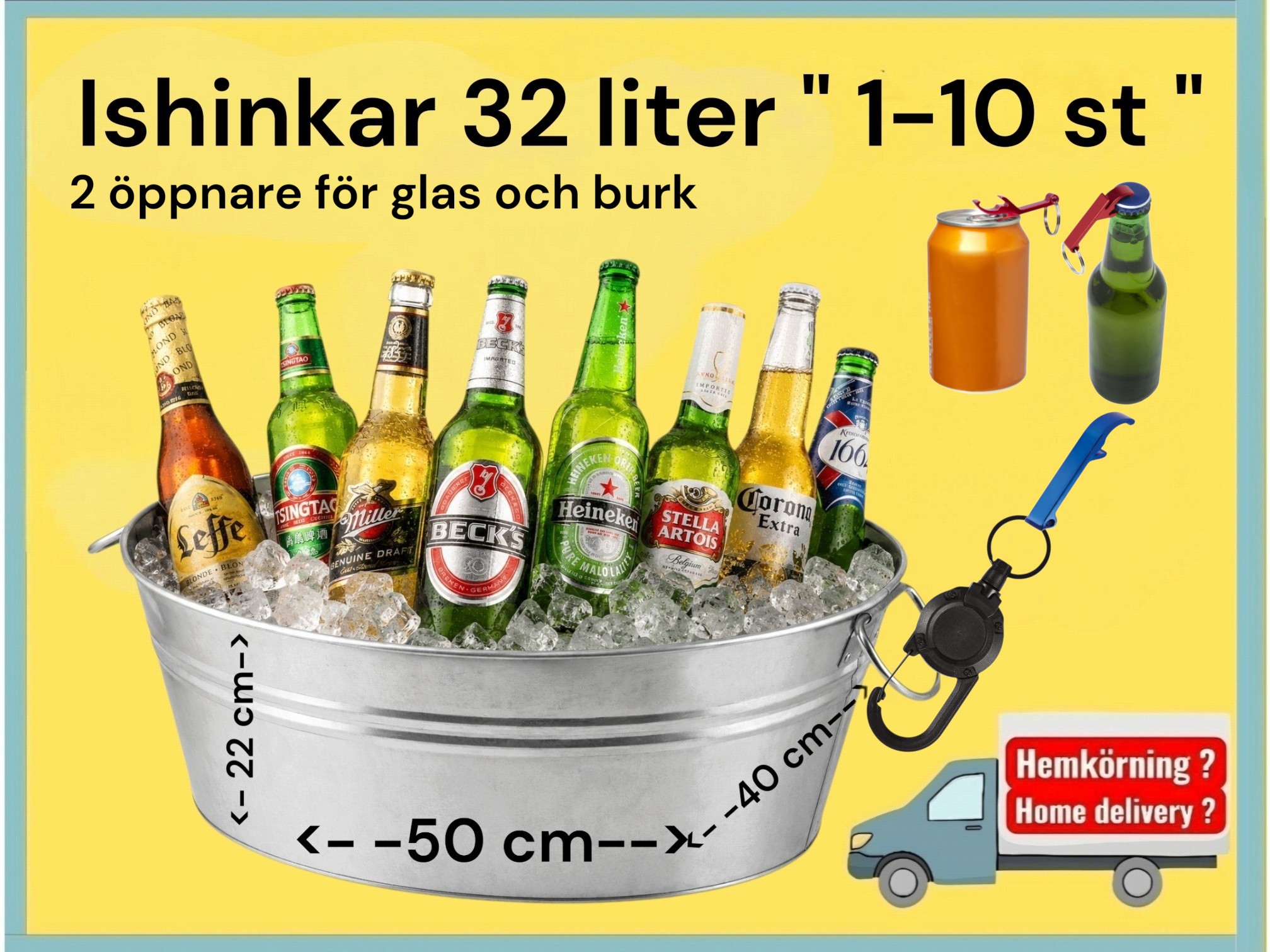 Ishinkar på hela 32 liter dygnshyra 1-10 stycken 