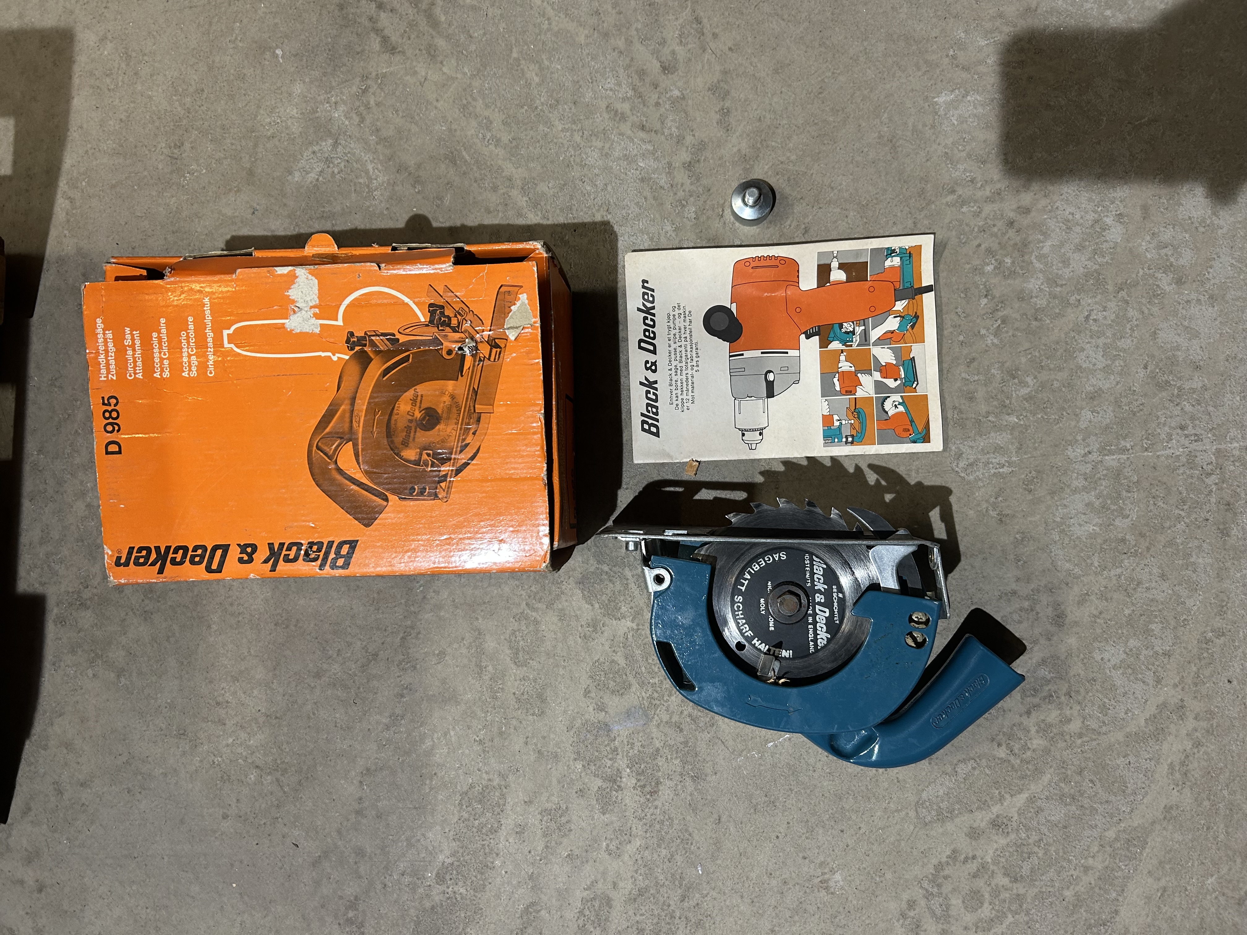 Gammel sirkel sag for bruk med drill