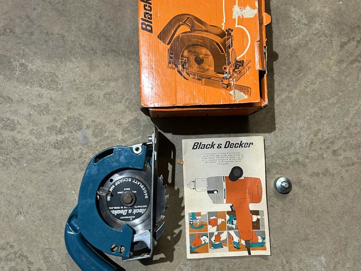 Gammel sirkel sag for bruk med drill