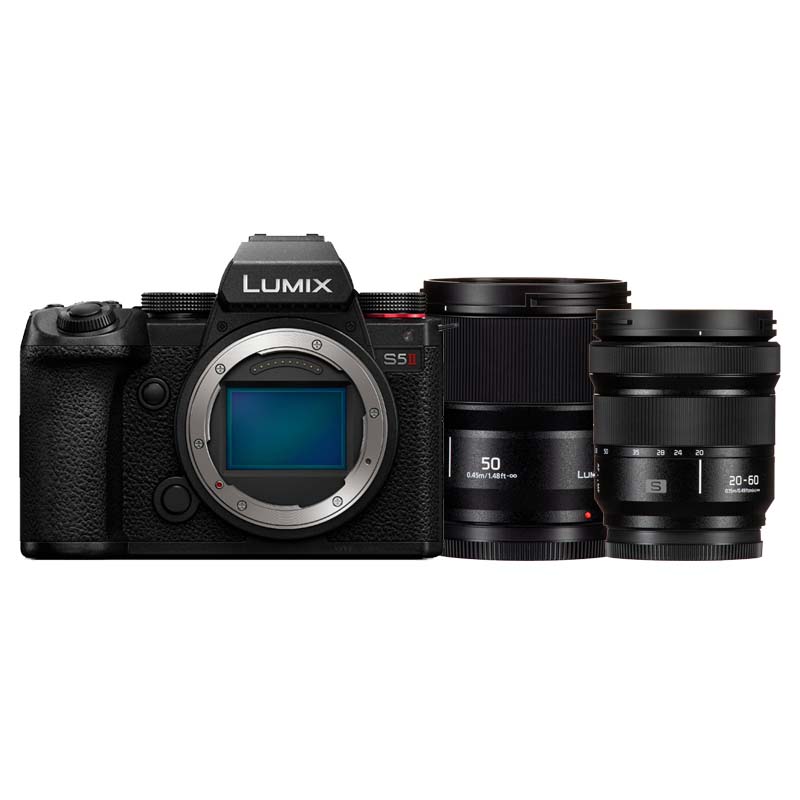 Panasonic lumix s5 + 50mm & 20-60mm zoom lens bundle mirrorless camera