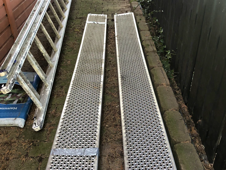 Lastramp aluminium - fyrhjuling - motorcykel - gräsklippare.