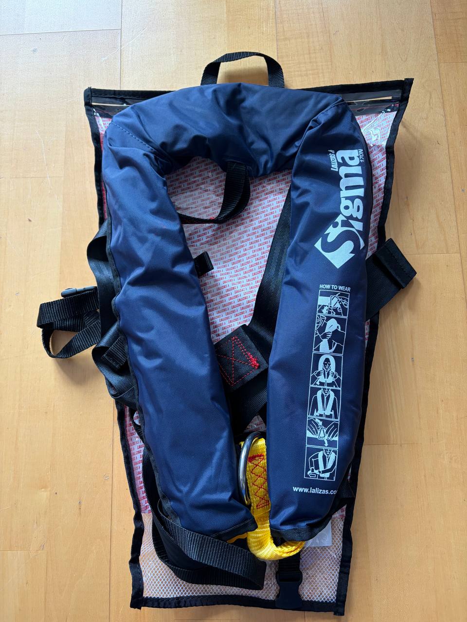 Lifejacket with auto inflation.