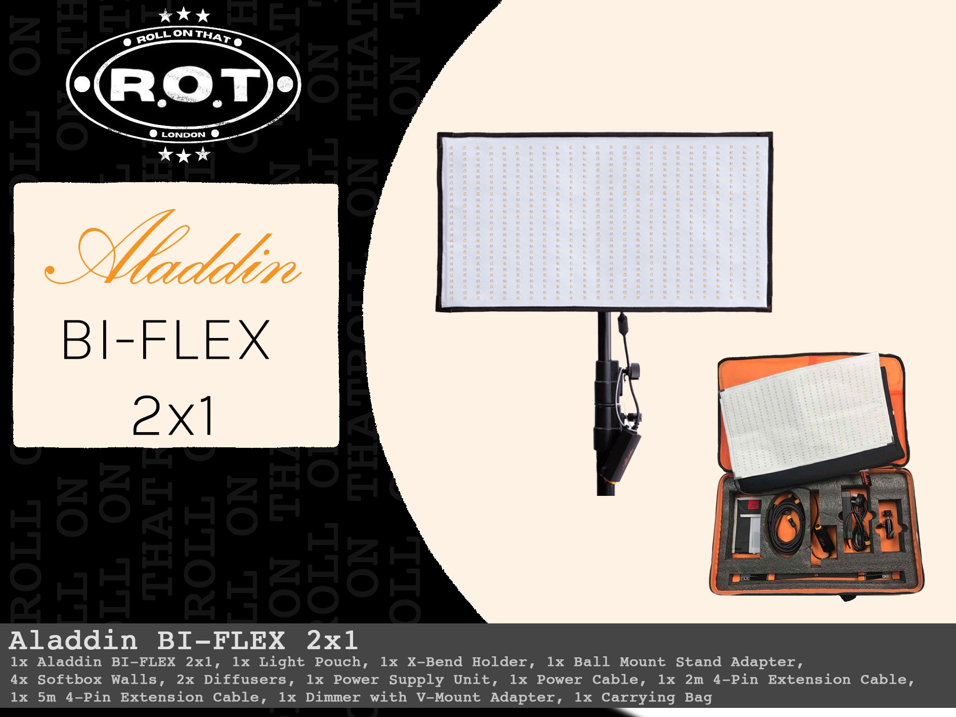 Aladdin bi-flex 2x1 (like aputure amaran f21x) 
