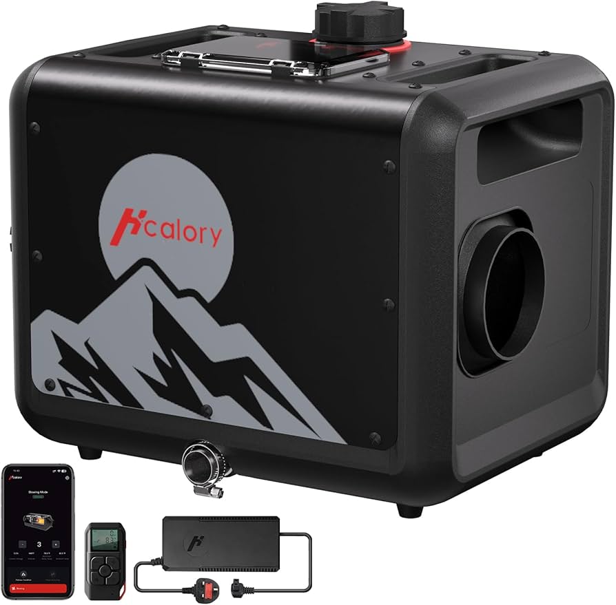 Hcalory 'suitcase' off-grid diesel heater - camping, work site, photoshoot, yurt, tent, gazebo, cabin, camper van